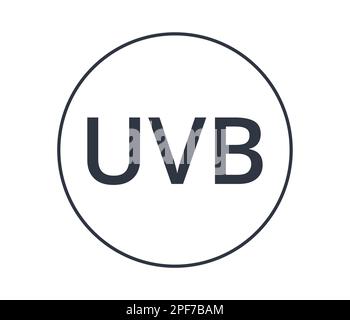 Symbol UVB-Schutzfaktor. Konzept des Hautschutzes. Stock Vektor