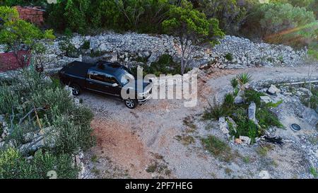 Dodge RAM Limited in Kroatien, Insel Korcula Stockfoto