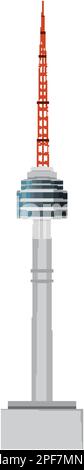N Seoul Tower oder Namsan Tower Vector Illustration Stock Vektor