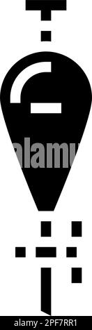 Separationstrichter Chemische Glaswaren Labor Glyphe Symbol Vektordarstellung Stock Vektor