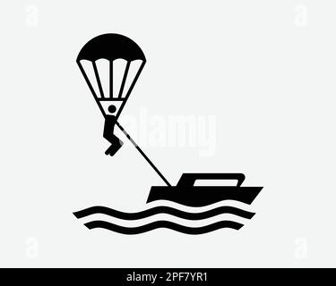 Segelboot Symbol Segelboot Windschiff Yacht Meereswelle See Vektor Schwarzweiß Silhouettensymbol Schild Grafik Clipart Kunstwerk Piktogramm Stock Vektor