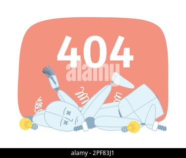 Abbildung: Beschädigter Robotervektor leer Stock Vektor