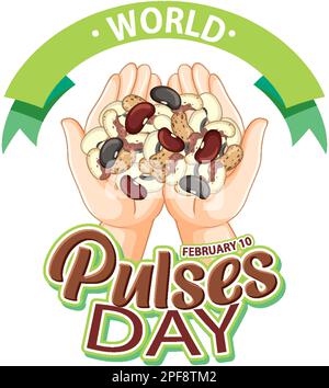 Designabbildung für World Pulses Day Banner Stock Vektor