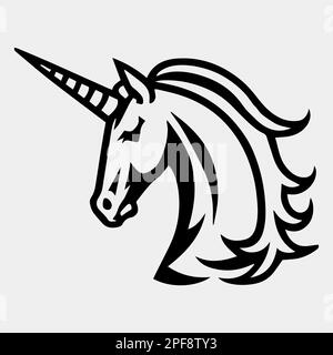 Unicorn Mascot Logo Design Template Inspiration, Vektorabbildung. Stock Vektor