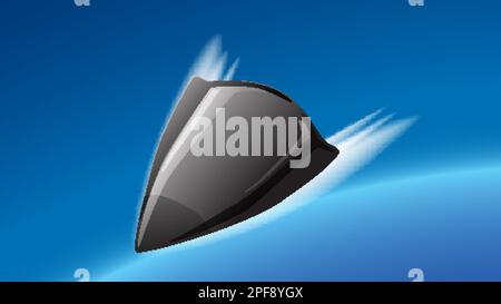 Hypersonic Glide Missile in Blue Sky Illustration Stock Vektor