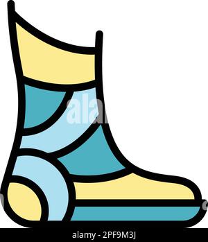 Symbol für Fußverletzung. Umriss-Vektorsymbol für Fußverletzung für Webdesign isoliert auf weißem Hintergrund flach Stock Vektor