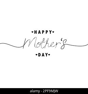 Happy Mother's Day Typografie Vektor isoliert auf weißem Hintergrund. Stock Vektor