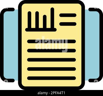 Symbol für Berichtsdienst. Vektorsymbol für Gliederungsbericht-Service für Webdesign isoliert auf weißem Hintergrund Stock Vektor