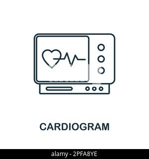 Symbol für EKG-Linie. Einfaches Element aus Healthcare Collection. Kreatives Kardiogramm-Symbol für Webdesign, Vorlagen, Infografiken und mehr Stock Vektor