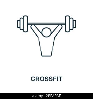 Symbol "CrossFit-Linie". Einfarbiges einfaches Crossfit-Symbol für Vorlagen, Webdesign und Infografiken Stock Vektor