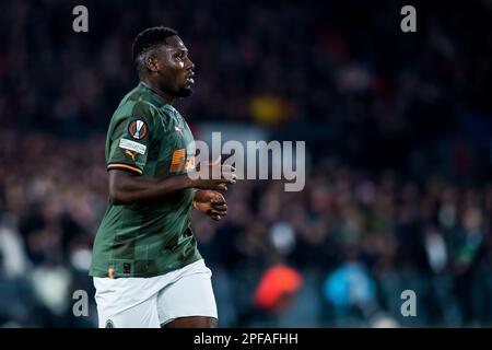 ROTTERDAM - Lassina Traore von Shakhtar Donetsk während der UEFA Europa League-Runde von 16 Spiel zwischen Feyenoord und Shakhtar Donetsk am Feyenoord Stadion de Kuip am 16. März 2023 in Rotterdam, Niederlande. AP | niederländische Höhe | COR LASKER Stockfoto