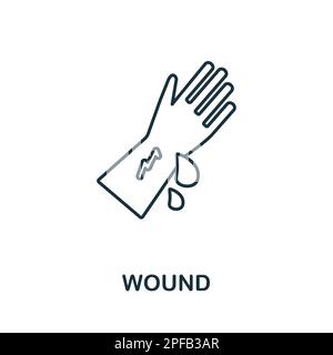 Symbol für gewickelte Linie. Einfaches Element aus Healthcare Collection. Kreatives Wundsymbol für Webdesign, Vorlagen, Infografiken und mehr Stock Vektor