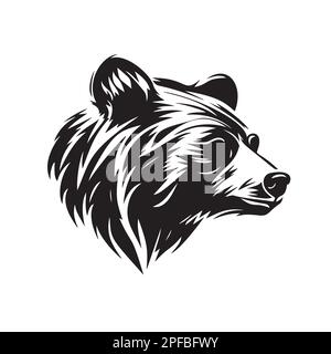 Bär Head Logo Maskottchen Emblem Eps 10 Stock Vektor