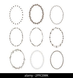 Handgezeichnete Kritzelrahmen. Vektordarstellung. Stock Vektor