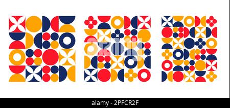 Abstraktion. Minimalistisches geometrisches Poster mit einfacher Form und Figur. Stock Vektor