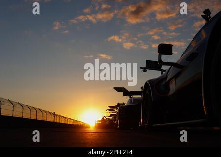 Sebring, 17/03/2023, Pitlane während der 1000 Meilen von Sebring 2023, 1. Runde der FIA-Weltausdauermeisterschaft 2023, vom 15. Bis 17. März 2023 auf dem Sebring International Raceway in Sebring, Florida, USA - Foto: FR..d..ric Le Floc'h/DPPI/LiveMedia Stockfoto