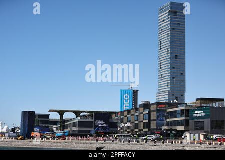 Jeddah, Saudi-Arabien. 17. März 2022. JEDDAH, SAUDI-ARABIEN, Corniche Circuit, 17. März: Dschidah corniche View während des Saudi-arabischen Formel-1-Grand Prix auf der Jeddah Corniche Circuit am 17. März 2023. Formel 1 - F1 Motorsport, gebührenpflichtiges Bild, Foto und Copyright © Jun QIAN ATP Images (QIAN Jun/ATP/SPP) Guthaben: SPP Sport Press Photo. Alamy Live News Stockfoto