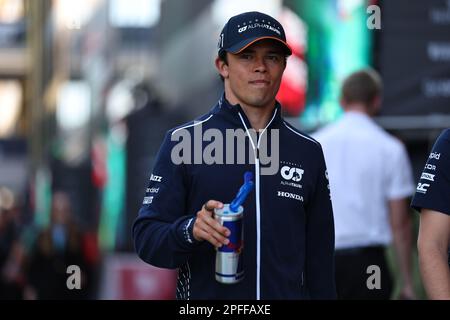 Jeddah, Saudi-Arabien. 17. März 2022. JEDDAH, SAUDI-ARABIEN, Corniche Circuit, 17. März: #21, Nick de VRIES, NDL, Scuderia Alpha Tauri, AT04, Während des Saudi-arabischen Formel-1-Grand Prix auf der Jeddah Corniche Circuit am 17. März 2023. Formel 1 - F1 Motorsport, gebührenpflichtiges Bild, Foto und Copyright © Jun QIAN ATP Images (QIAN Jun/ATP/SPP) Guthaben: SPP Sport Press Photo. Alamy Live News Stockfoto