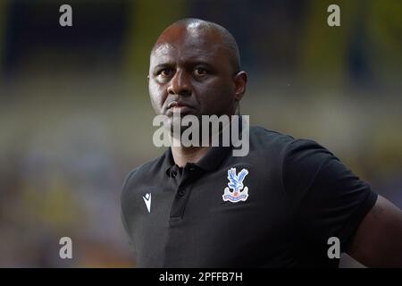 Aktenfoto vom 23.-08-2022 von Crystal Palace Manager Patrick Vieira. Patrick Vieira hat seine Rolle als Crystal Palace Manager verlassen, was der Premier League-Club angekündigt hat. Ausgabedatum: Freitag, 17. März 2023. Stockfoto