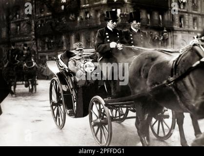 Der König von Italien Victor-Emmanuel III. (Vittorio Emanuele III.) im Dezember 1918, als er nach Paris kam. Großer Krieg, Erster Weltkrieg, 1914-1918 Stockfoto