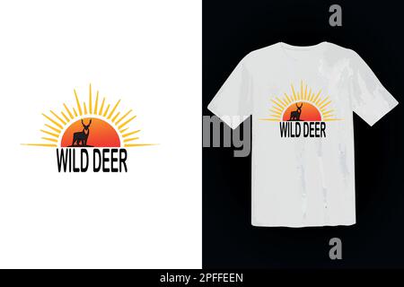 Illustration der Design-Vorlage für Jagd-T-Shirts Stock Vektor