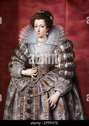 Elisabeth von Frankreich (Isabella von Bourbon), (1602-1644), Königin Gemahlin von Spanien und Portugal, Porträt in Öl auf Leinwand von Frans Pourbus dem Jüngeren, 1616 Stockfoto