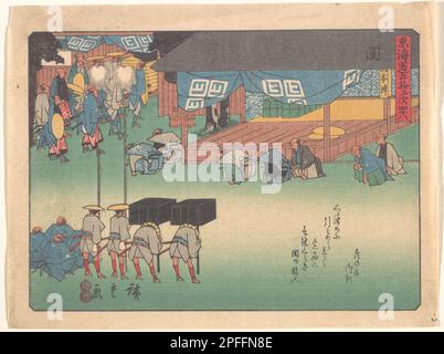 Seki, aus der Serie 53 Stationen des Tōkaidō, Künstler Utagawa Hiroshige (1797-1858), Stockfoto