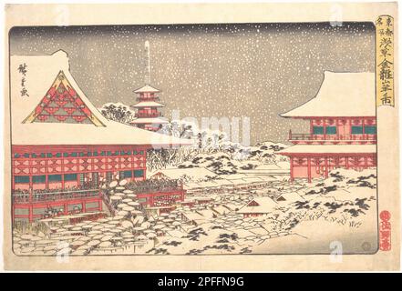 Jahresendmesse im Kinryuzan-Tempel, aus der Reihe berühmter Orte in der östlichen Hauptstadt (Tōto meisho), Künstler Utagawa Hiroshige (1797-1858), Datum ca. 1836 Stockfoto