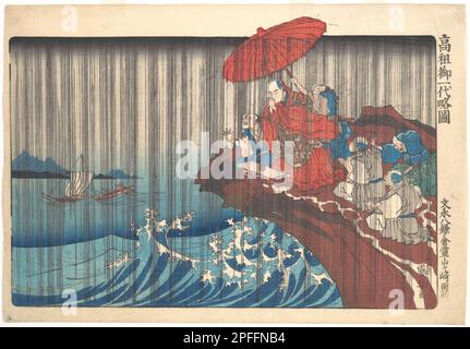 Life of Nichiren Prayer for Rain Answer, Künstler Utagawa Kuniyoshi (1797–1861), Datum ca. 1835 Stockfoto