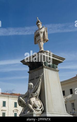 02. September 2022 – Europa, Italien, Sardinien, Sassari, Denkmal für König Vittorio Emanuele von Savoyen. Stockfoto