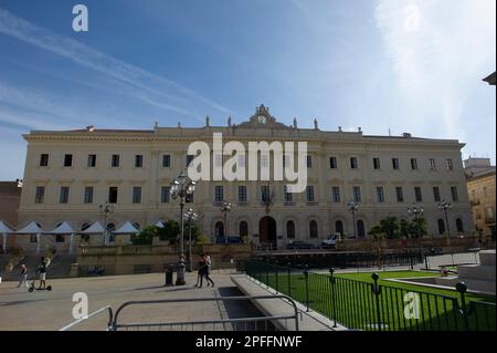 02. September 2022 – Europa, Italien, Sardinien, Sassari, Palazzo della Provicnia, Projekt von Eugenio Sironi und Giovanni Borgnini Stockfoto