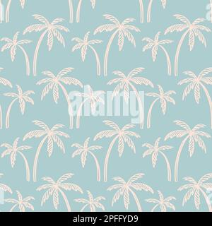 Palm Tree Vektor nahtloses Muster Stock Vektor