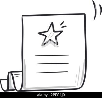 Bonusprogramm – Doodle-Symbol. Bonusgutschein – Symbol für handgezeichnete Skizzen. Treueprogramm, geschenktes Doodle-Draw-Konzept. Vektordarstellung. Stock Vektor