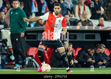 16-03-2023: Sport: Feyenoord gegen Shakhtar ROTTERDAM, NIEDERLANDE - MÄRZ 16: Alireza Jahanbakhsh (Feyenoord Rotterdam) während des Spiels Feyenoord gegen Sh Stockfoto