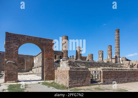 Die Ruinen der antiken Stadt Pompeji in der Nähe von Neapel in Kampanien, der klassischen römischen Stadt Stockfoto