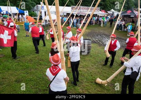 Schweiz, Tessin, Gudo, folklore Stockfoto