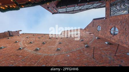 Panoramablick auf das Atlantis-Haus in der Bottcherstraße Bremen Stockfoto