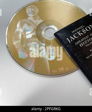 Michael Jacksons CD Highest Hits History, Band 1, wurde 2001 in den USA veröffentlicht Stockfoto