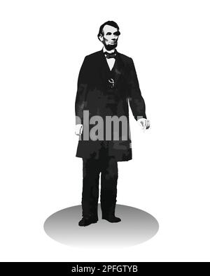 Abraham Lincoln 16. USA Bild von Präsident Vector Stock Vektor