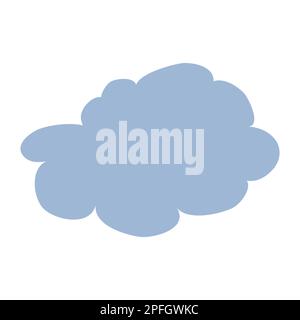 Süße Sonne und Regenwolke, leichte Wolken. Karte für Kinder oder Poster für das Kinderzimmer. Zeichentrickfilm. Stock Vektor