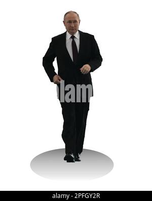 Vladimir Putin Präsident von Russland Vector Illustration image Stock Vektor