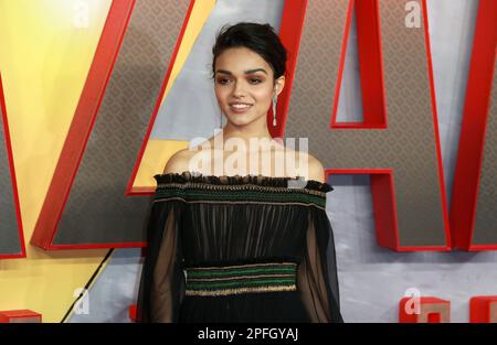 Rachel Zegler nimmt an der britischen Sondervorführung von „Shazam! Fury of the Gods am Cineworld Leicester Square in London. Stockfoto