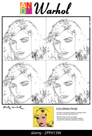 Andy Warhol Malseite Stockfoto