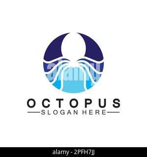 Octopus Einfache moderne Linienzeichnung Logo-Design-Vektordarstellung Stock Vektor