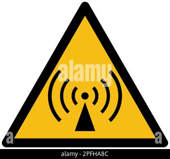 ISO 7010 Schild für nichtionisierende Strahlung Stockfoto