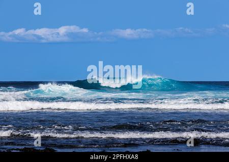 Popcorn Beach in der Nähe von Corralejo auf der Insel Fuerteventura auf den Kanarischen Inseln Stockfoto