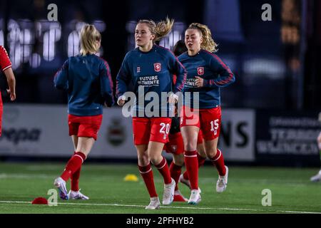 ENSCHEDE, NIEDERLANDE - MÄRZ 17: Wieke Kaptein vom FC Twente während des Viertelfinalspiels des niederländischen TOTO KNVB Cup zwischen dem FC Twente und Fortuna Sittard am Sportcampus Diekman am 17. März 2023 in Enschede, Niederlande (Foto von Marcel ter Bals/Orange Pictures) Guthaben: Orange Pics BV/Alamy Live News Stockfoto