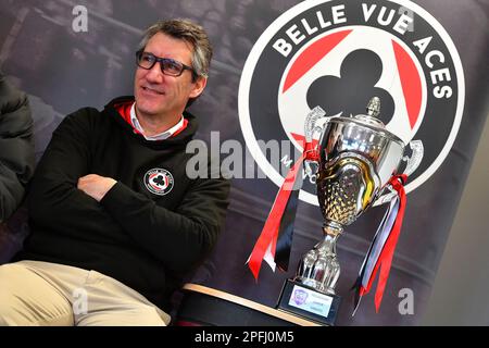 Mark Lemon von Belle Vue Aces während des Belle Vue Aces Media Day im National Speedway Stadium, Manchester, am Mittwoch, den 15. März 2023. (Foto: Eddie Garvey | MI News) Stockfoto