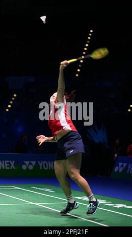 Utilita Arena, Birmingham, Großbritannien. 17. März 2023. 2023 YONEX All England Open Badminton Championships, Quartalsfinale Tag 4; CHEN Qing Chen und JIA Yi Fan gegen KIM so Yeong und KONG Hee Yong IM Womens Doubles-Wettkampf hat JIA Yi Fan einen tollen Kredit: Action Plus Sports/Alamy Live News Stockfoto