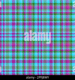 Schottenmuster prüfen. Nahtloser Texturhintergrund. Textilvektor in violetten und grünen Farben. Stock Vektor